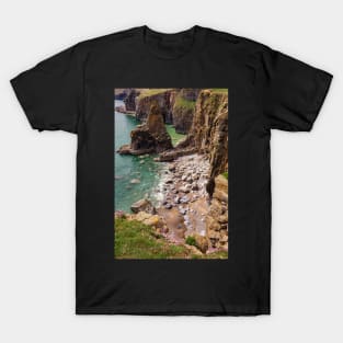 Cliffs between Barafundle Bay and Box Bay, Pembrokeshire T-Shirt